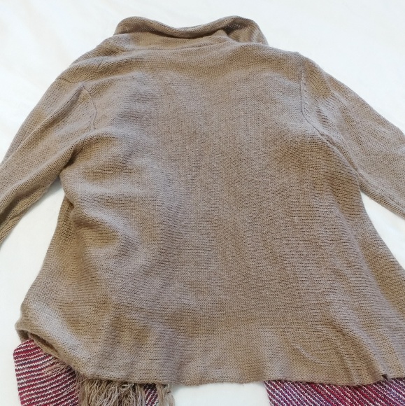 Aztec Print Sweater with Fringe - Picture 5 of 7